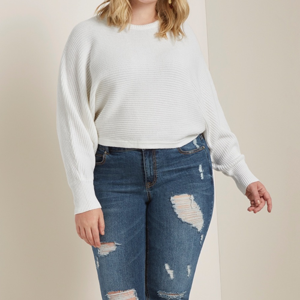 ELOQUII White Cropped Sweater